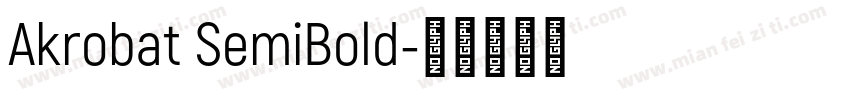 Akrobat SemiBold字体转换